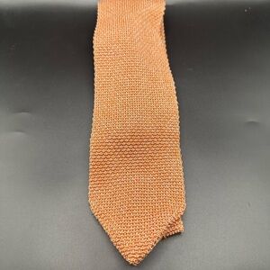 Tom Ford Wool Silk Orange Knit Tie